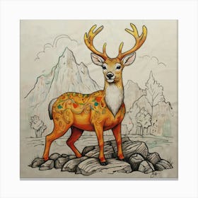 Deer! 50 Canvas Print