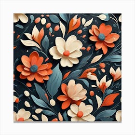 Floral Wallpaper art print Canvas Print