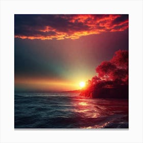 Sunset Stock Videos & Royalty-Free Footage 1 Canvas Print