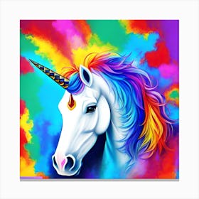 Colorful unicorn Canvas Print