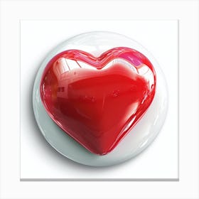 Heart Shaped Button Canvas Print