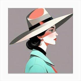Woman in a Hat 4 Canvas Print