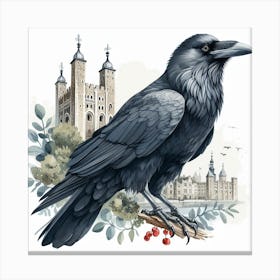 Raven from London Tower 2 Canvas Print