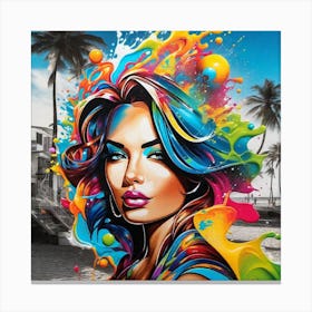 Colorful Girl 1 Canvas Print