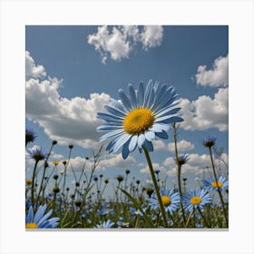 Blue Daisy 1 Canvas Print