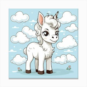 Cute Unicorn 366 Canvas Print