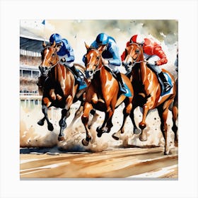 Horse Race 27 Canvas Print