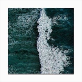 The Radiant Blue Of The Ocean Waves Square Canvas Print
