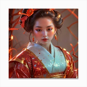 Creative Geisha Artwork 17 Canvas Print