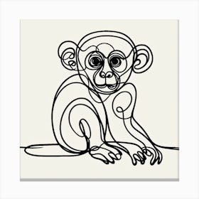 Monkey Picasso style 2 Canvas Print