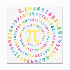 Funny Pi Day Spiral Pi Math For Pi Day 3 Canvas Print