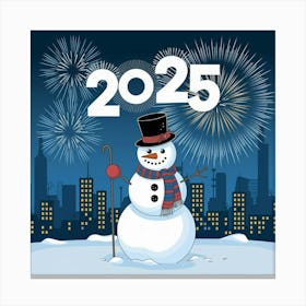 An Illustration Of A Snowman With A Top W Tlzcxhsd61 638fsybna Psgeml8yqnm2o1 Ntcgexg Canvas Print