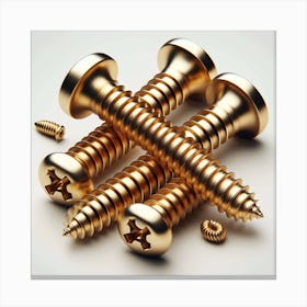 Gold Screws Canvas Print