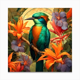 Exotic bird Canvas Print