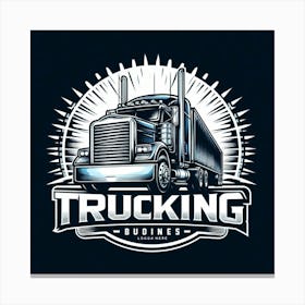Trucking Business Logo Canvas Print