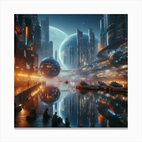 Futuristic City Canvas Print