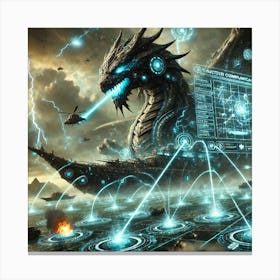 Thunder Serpent Command Vessel Tactical Communication Hub Canvas Print