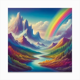 Rainbow In The Mountains Canvas Print