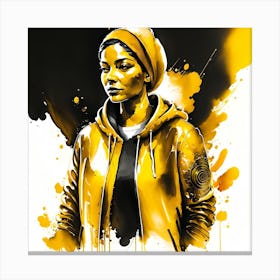 Woman In Yellow Canvas Print