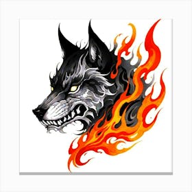 Wolf Tattoo 1 Canvas Print