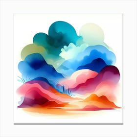 Watercolor Landscape 17 Canvas Print