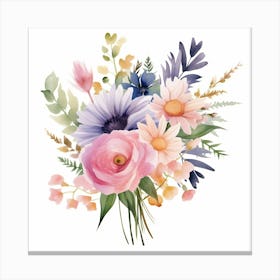 Watercolor Bouquet 5 Canvas Print