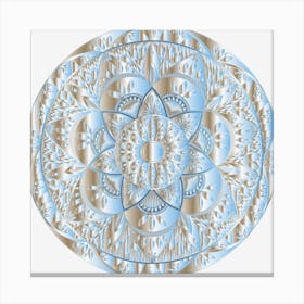 Mandala Floral Line Art Decorative Canvas Print