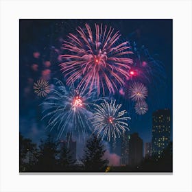 Fireworks In The Sky Canvas Print