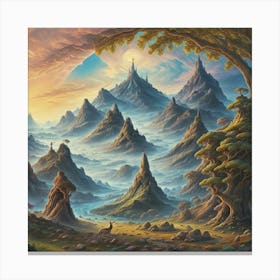 Landscape Of The Mountains Canvas Print