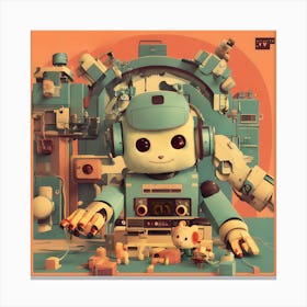 Robots 2 Canvas Print