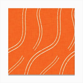 Orange Wavy Orange Canvas Print