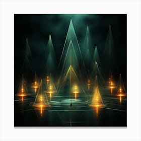 Abstract Golden Triangles Canvas Print
