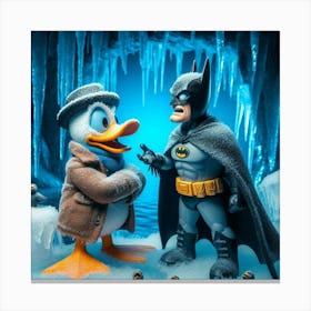 Batman And Donald Duck 9 Canvas Print