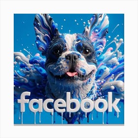 Facebook Logo 1 Canvas Print