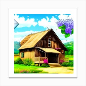 House In The Countryside Canvas Print