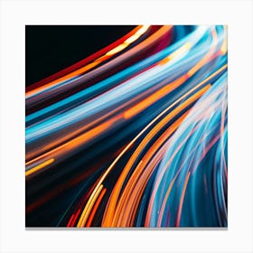 Abstract Light Trails Canvas Print