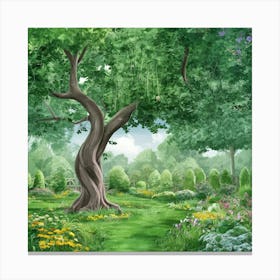 Tree In The Garden Canvas Print