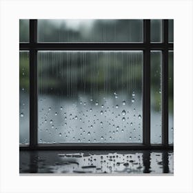 Rain Drops On Window 5 Canvas Print