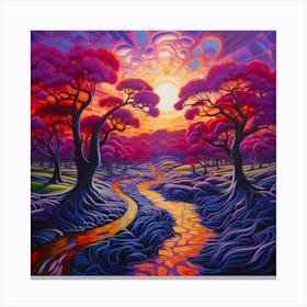 Vista Harmony In Violet Canvas Print