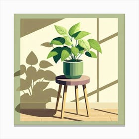 Plant In A Pot 4 Canvas Print