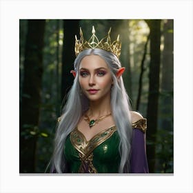 Elf In The Woods Canvas Print