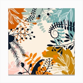 Abstract Floral Pattern 30 Canvas Print