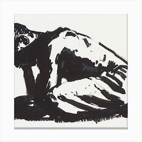 Man Kneeling Canvas Print