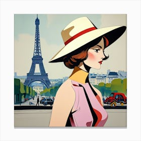 French woman in Paris 5 Canvas Print