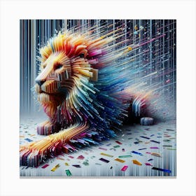 Painted Lion Canvas Print