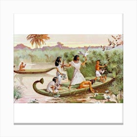 Egyptian Boatmen Canvas Print