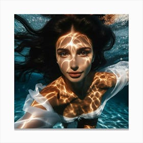Underwater Portrait Of A Woman 2 Canvas Print