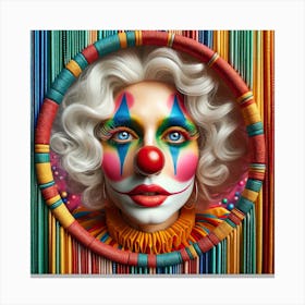 Obscure Clown Portrait Canvas Print