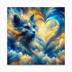 Cat In The Clouds 3 Canvas Print