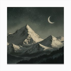 A Night In The Mountains (1) Canvas Print